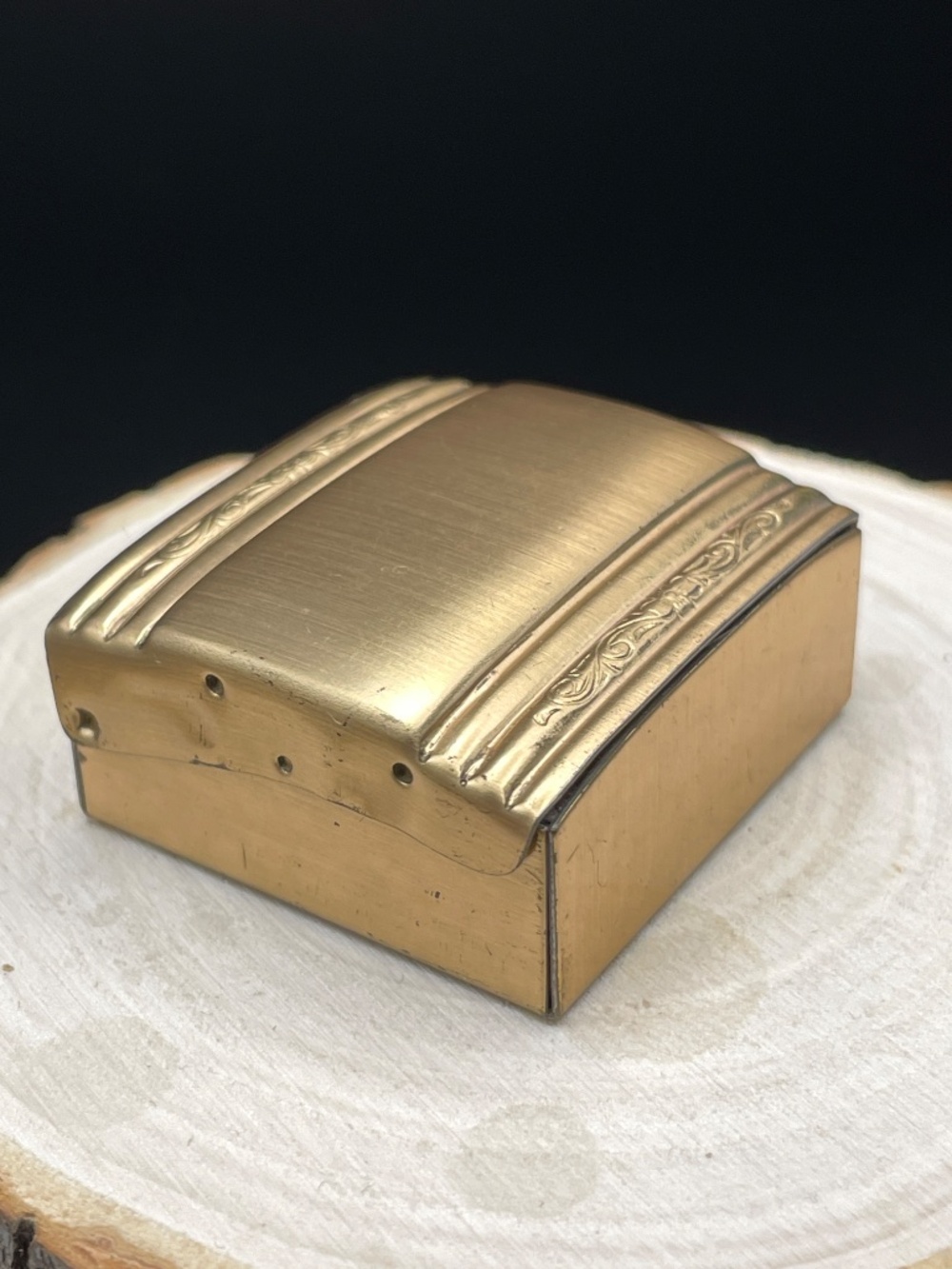 Vintage Gold Tone Pill Box by Sire Collectible